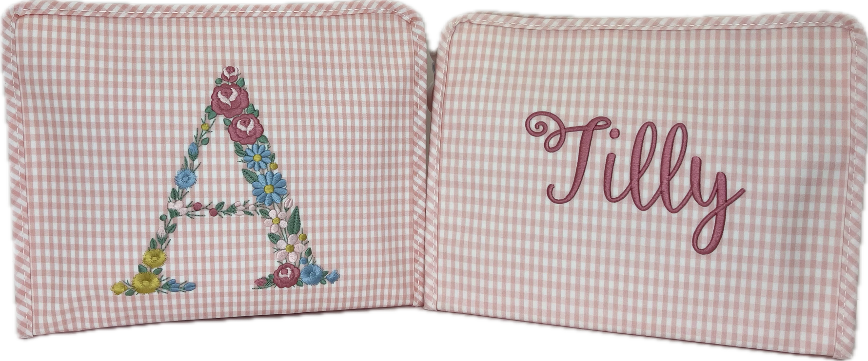 Roadie Large Zip Pouch Gingham Taffy by TRVL Design stylish kids outfit collection