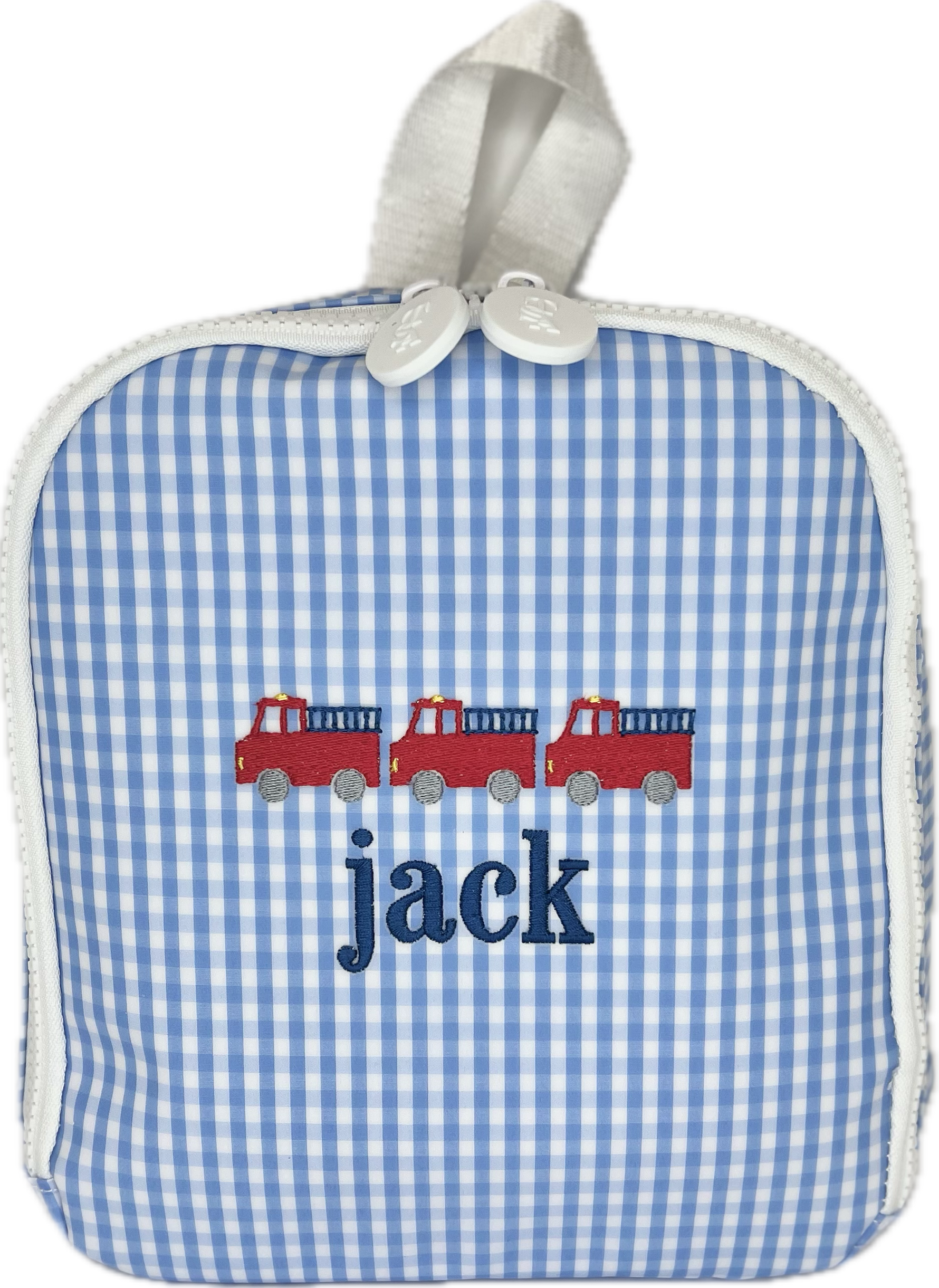 Bring It Lunch Bag Gingham Sky by TRVL Design stylish kids outfit collection