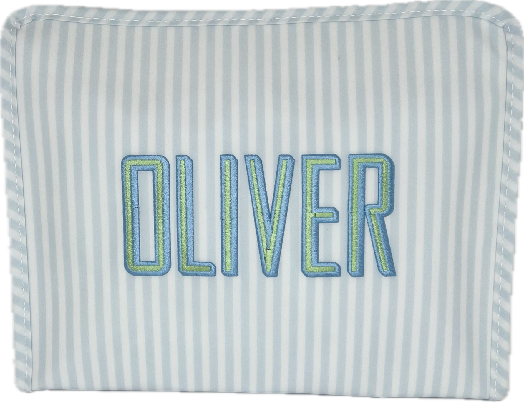 Buy Roadie Large Zip Pouch Pimlico Stripe Light Blue by TRVL Design kids clothing online