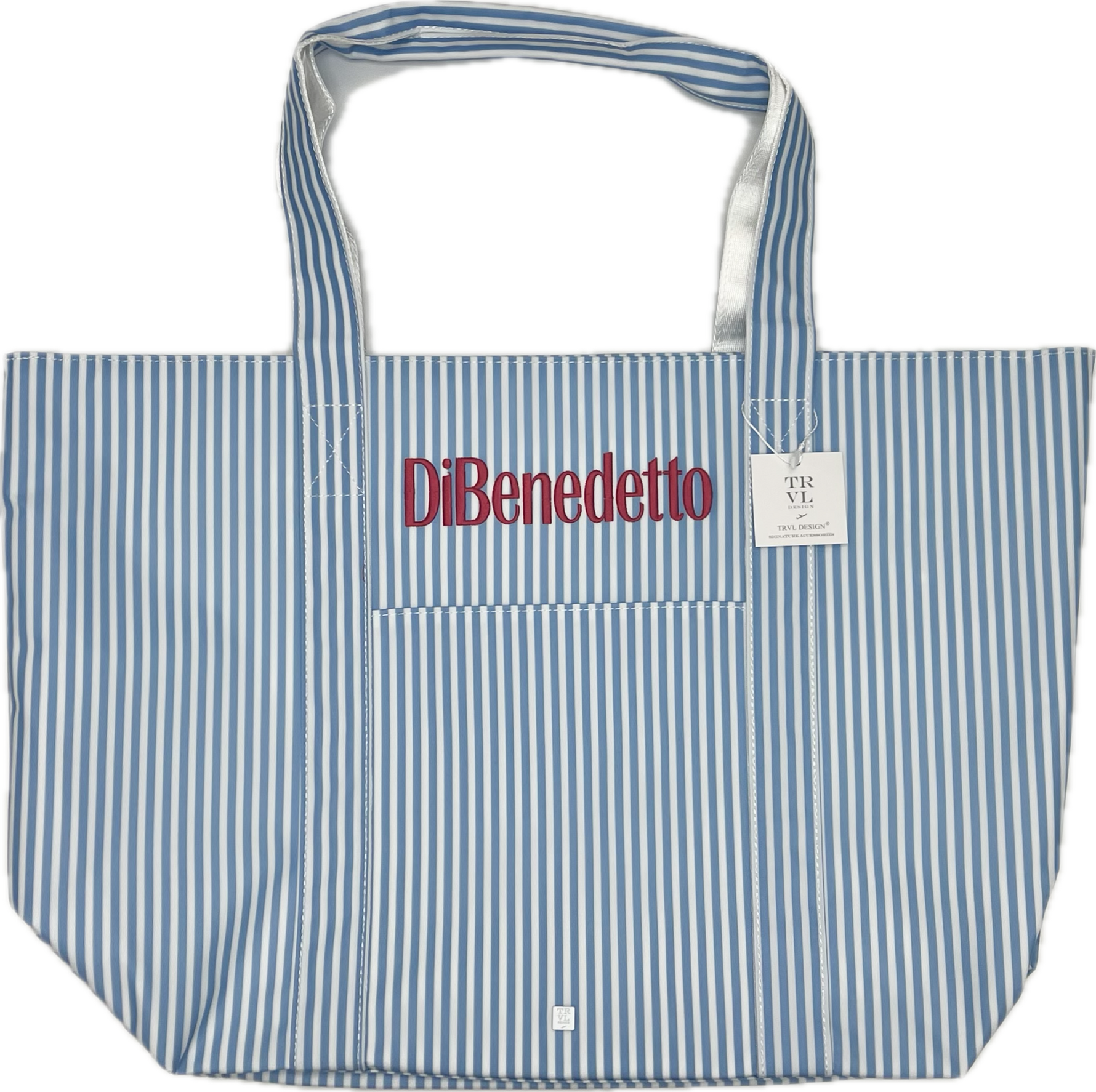 Jumbo Tote XL Pimlico Stripe Chambray by TRVL Design designer outfit for kids