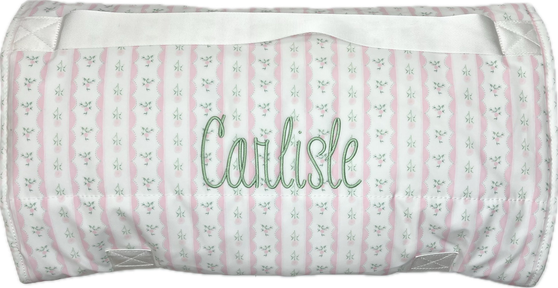 Rest Up! Nap Mat Ribbon Floral Pink by TRVL Design dress for girls premium quality