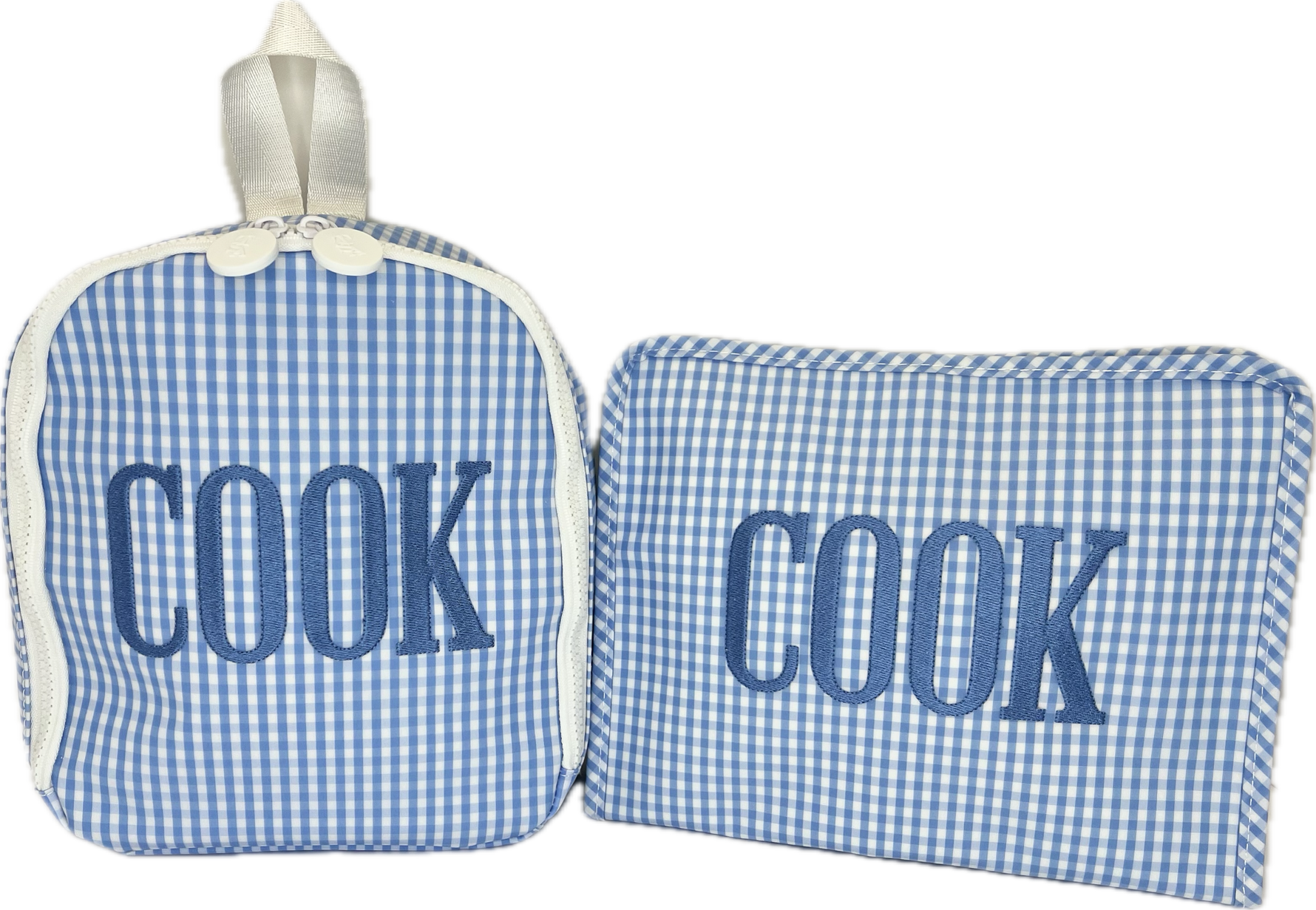Bring It Lunch Bag Gingham Sky by TRVL Design designer outfit for kids