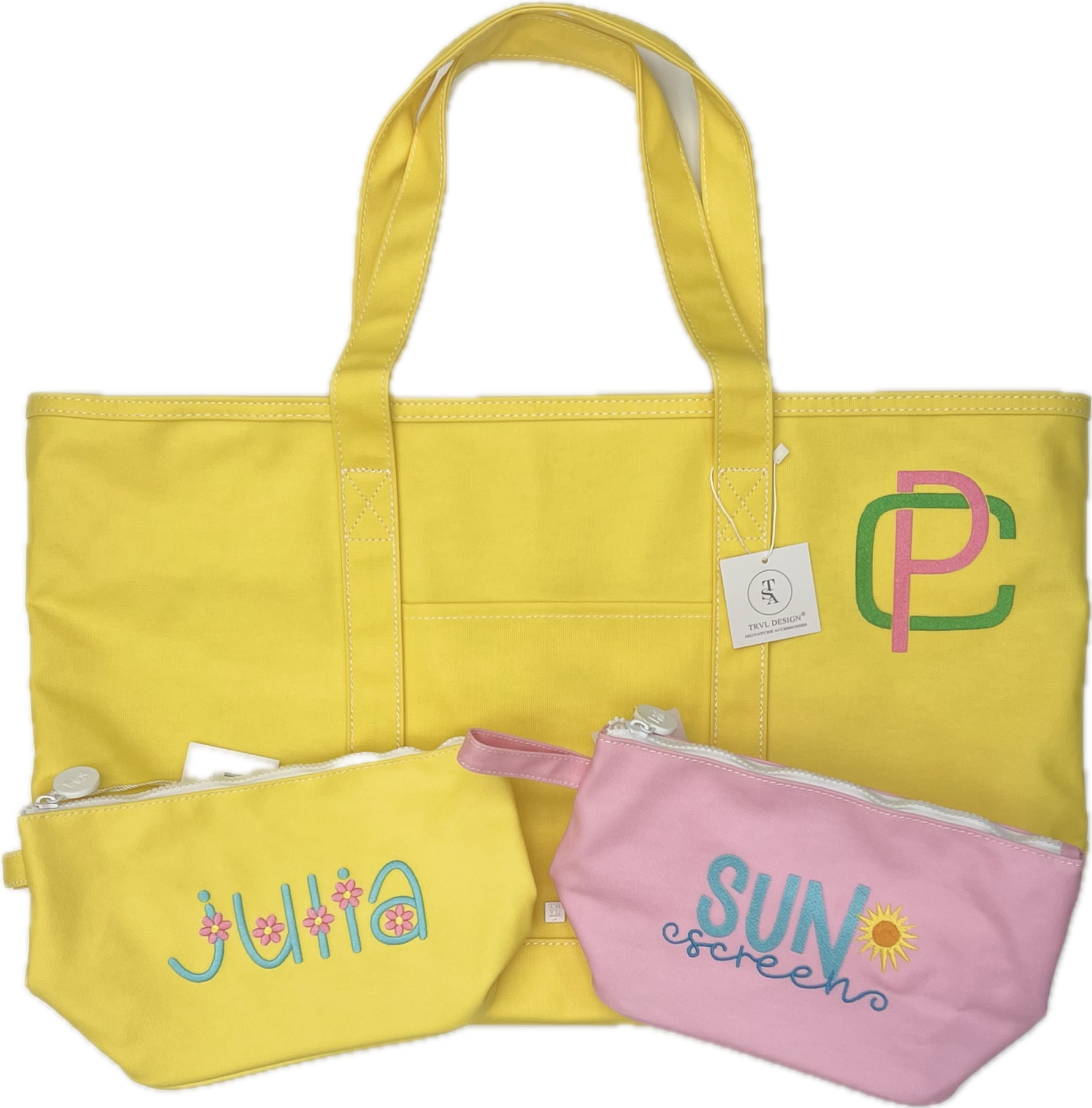 Maxi Tote Coated Canvas Large Daffodil by TRVL Design stylish kids outfit collection