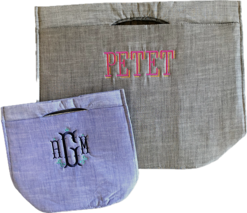 Oh Mint Mini Lizzi Tote- Grey Chambray