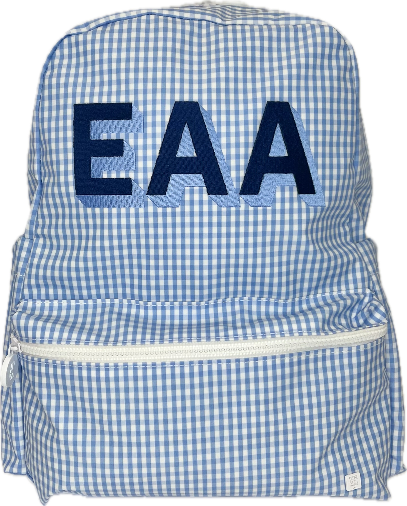 Backpacker Gingham Sky by TRVL Design luxury kids clothing design