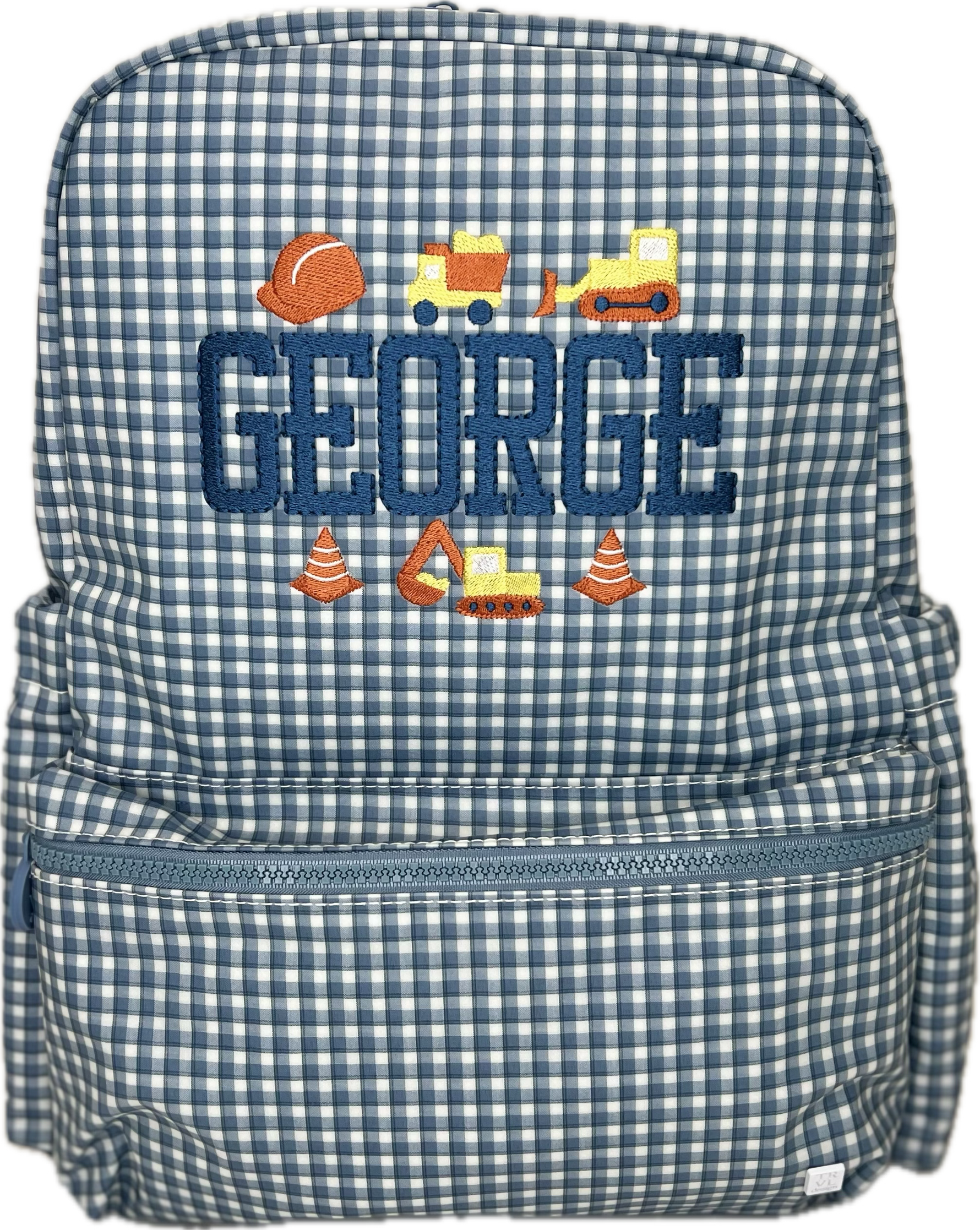 Backpacker Rodeo Check Indigo by TRVL Design luxury kids clothing design