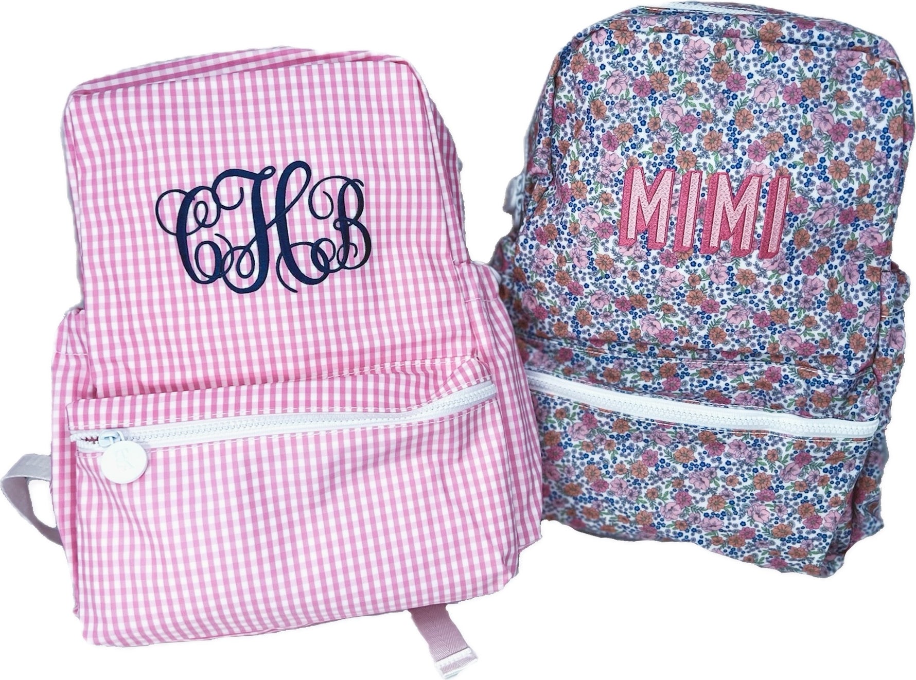 Backpacker Gingham Pink by TRVL Design luxury kids clothing design