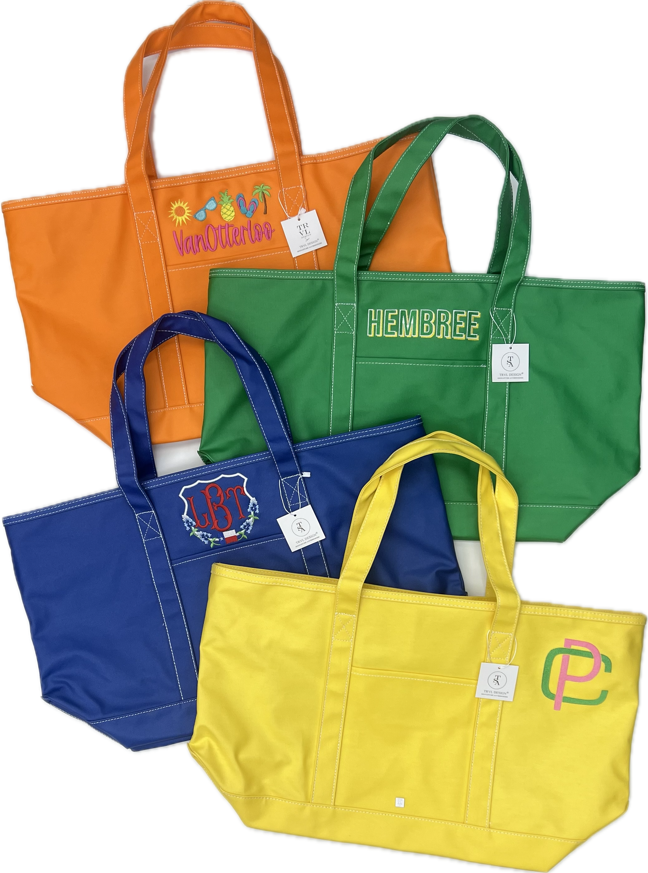 Maxi Tote Coated Canvas Blue Bell  by TRVL Design