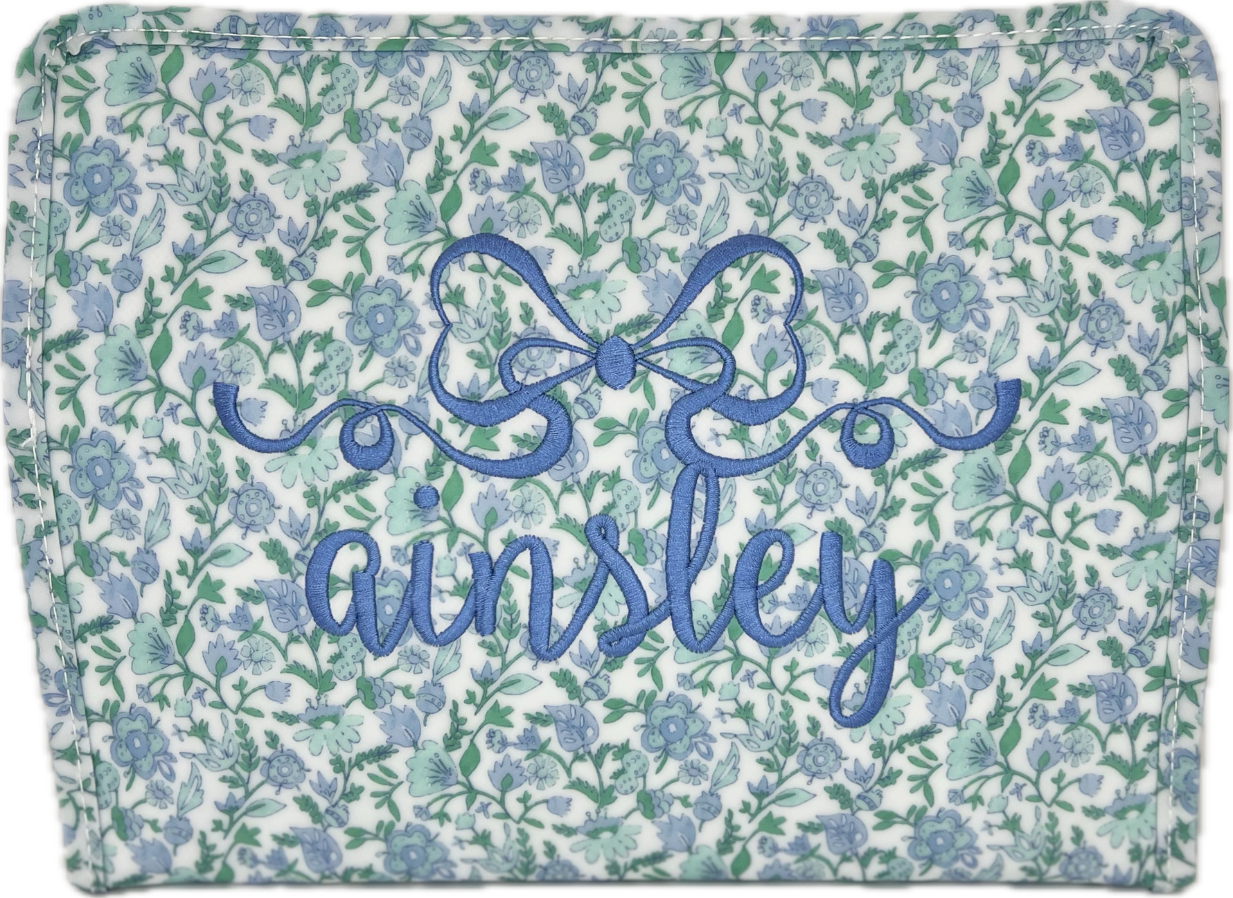 Roadie Medium Zip Pouch Hamptons Floral by TRVL Design cotton outfit for girls and boys