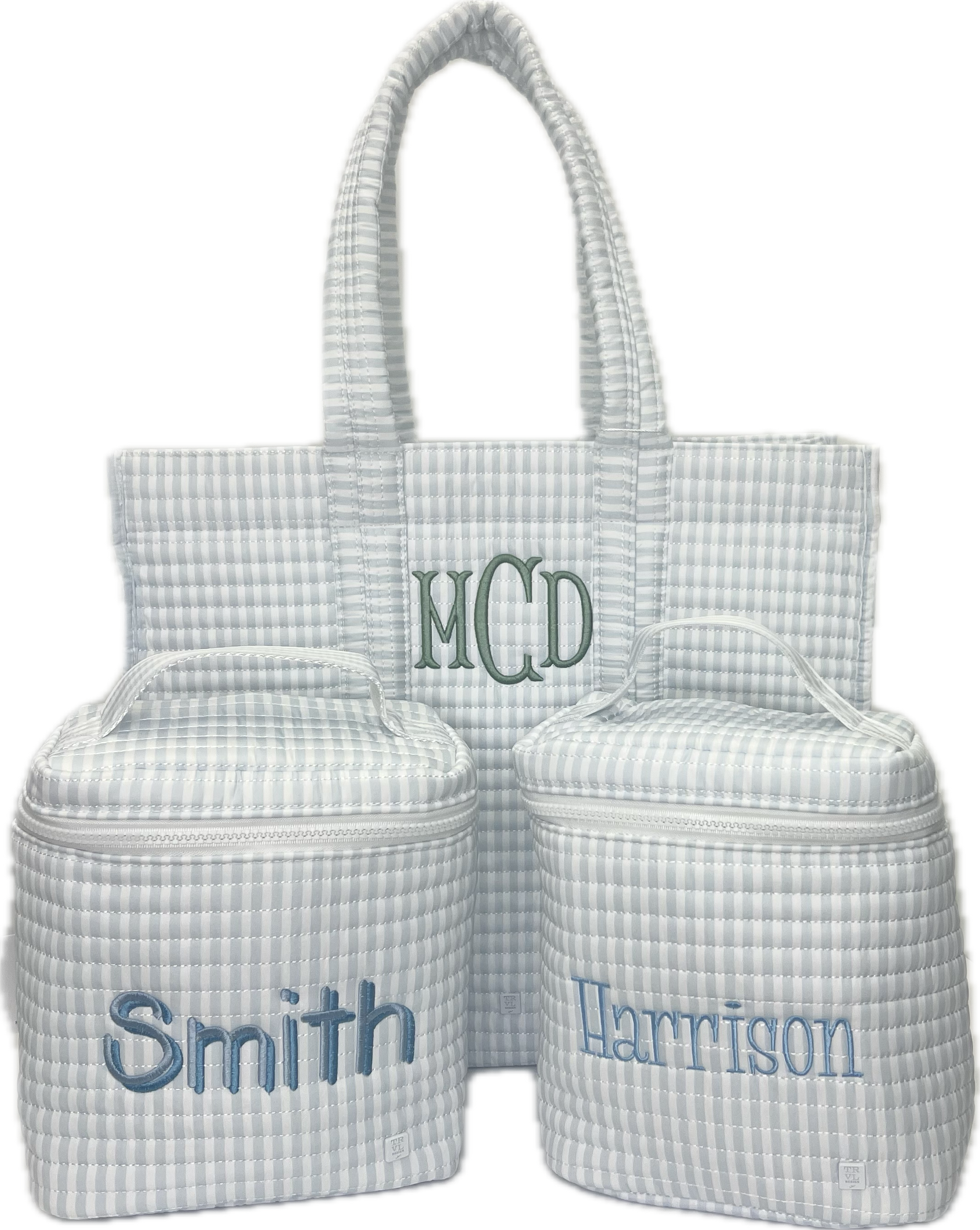 Quilted Go Go Tote Pimlico Stripe Blue by TRVL Design