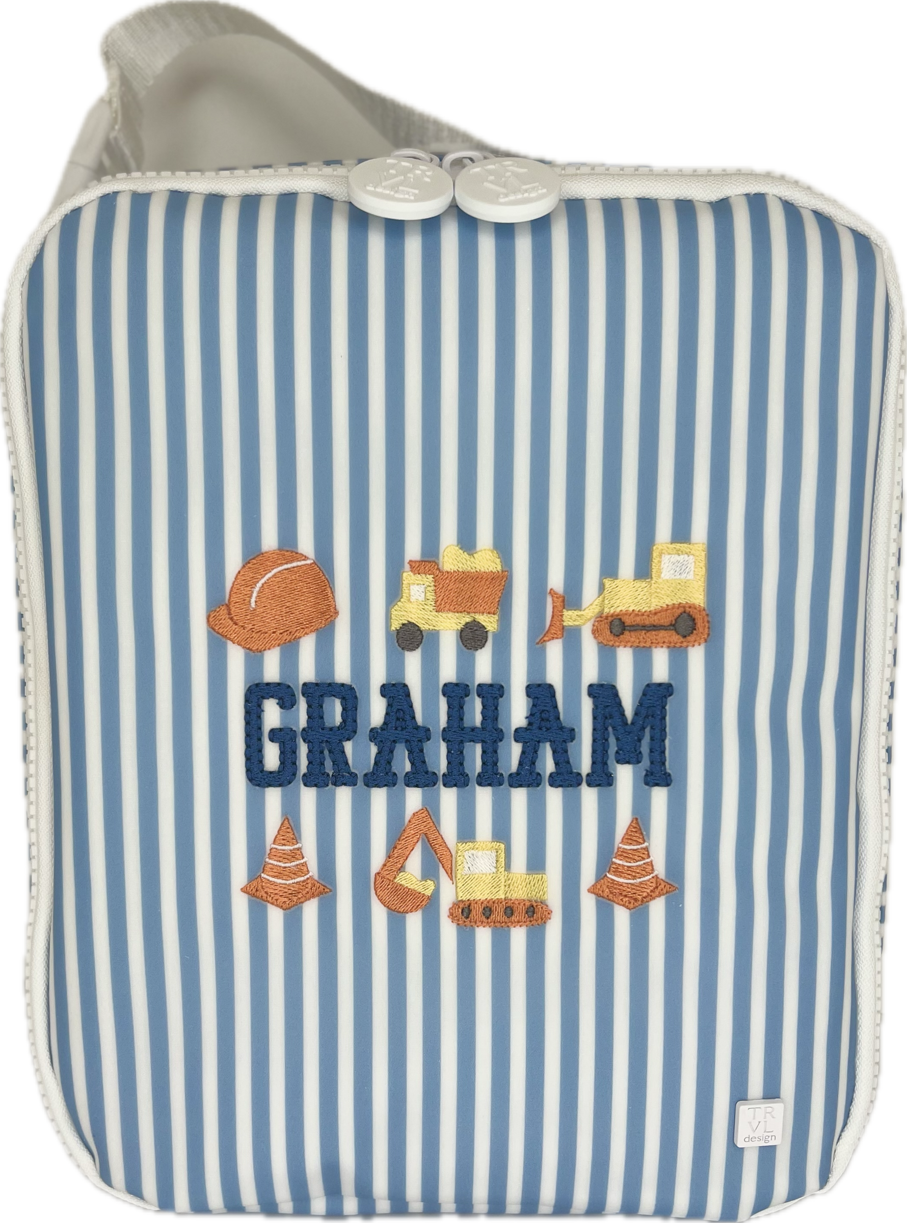 Lunch Box Pimlico Stripe Chambray by TRVL Design designer outfit for kids