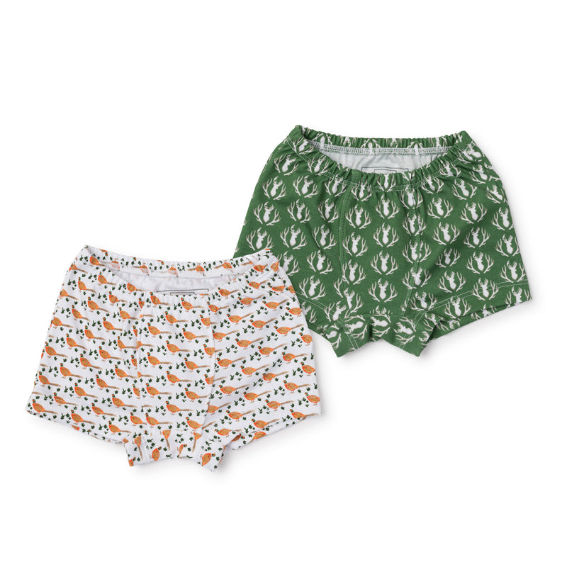 James Boys' Pima Cotton Underwear Set - Deer & Antlers/Pheasants