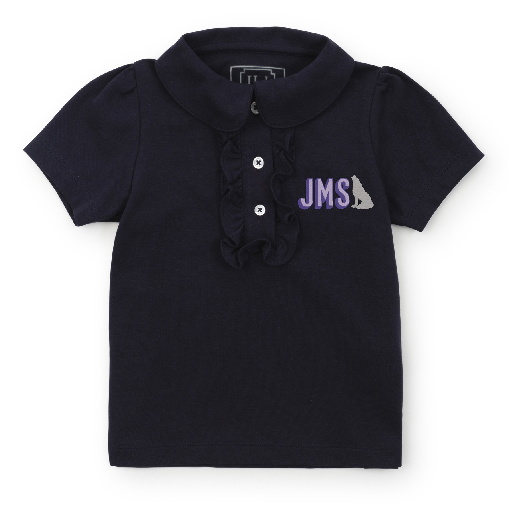 Uniform Jane Girls' Short Sleeve Polo Shirt Navy stylish kids outfit collection