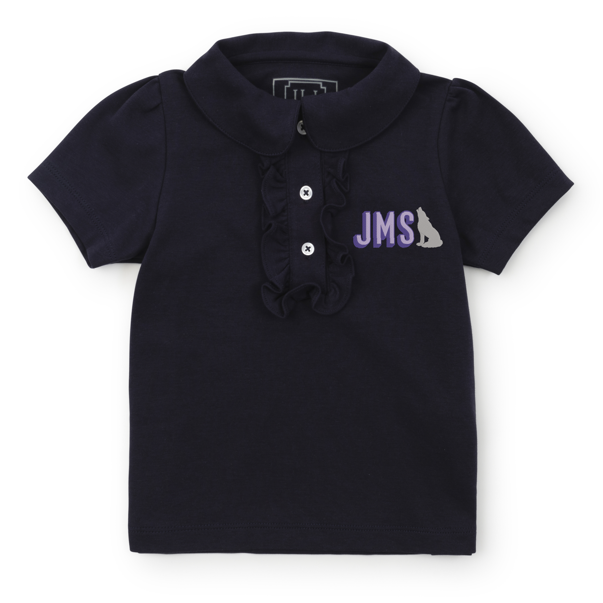 Uniform Jane Girls' Short Sleeve Polo Shirt - Navy