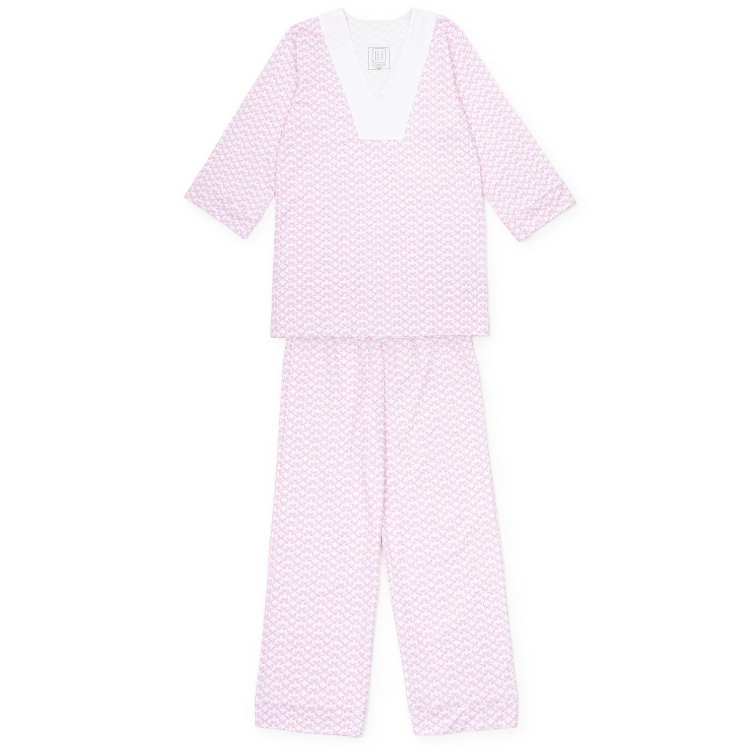 Julia Women's Pajama Pant Set Pretty Pink Bows