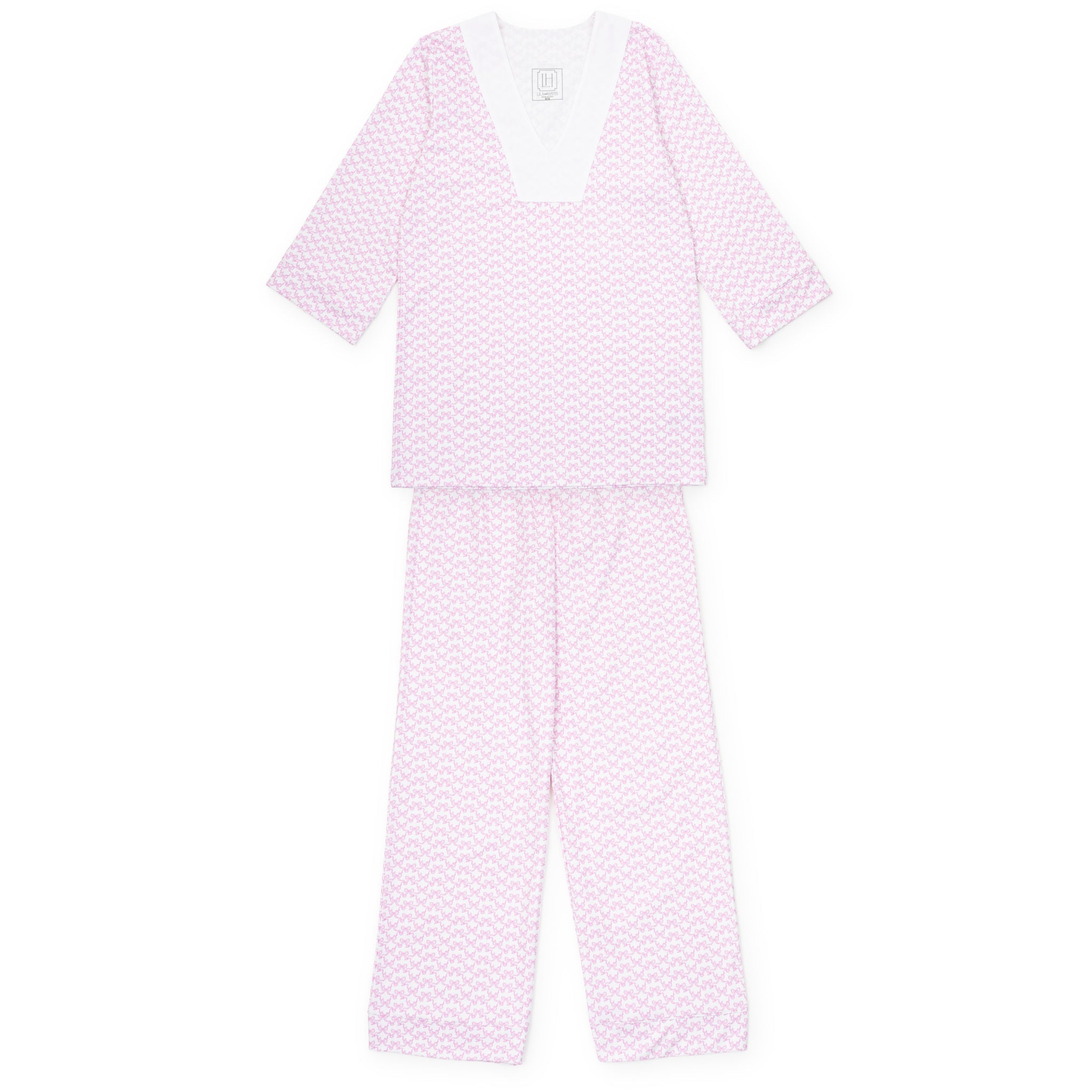 Julia Women's Pajama Pant Set - Pretty Pink Bows