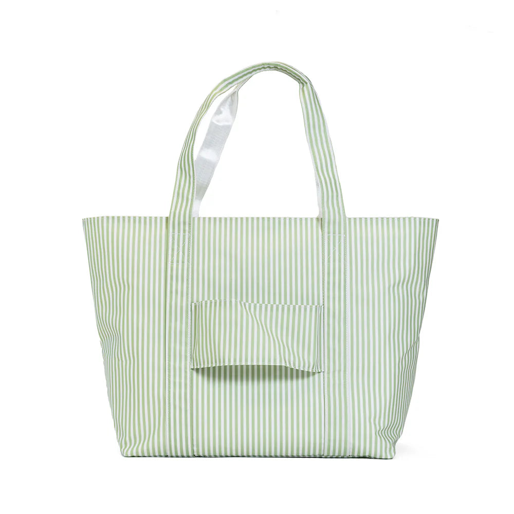 Jumbo Tote XL Pimlico Stripe Sage by TRVL Design