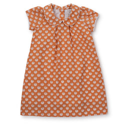 SALE Kate Girls' Woven Pima Cotton Dress - Fall Pumpkins