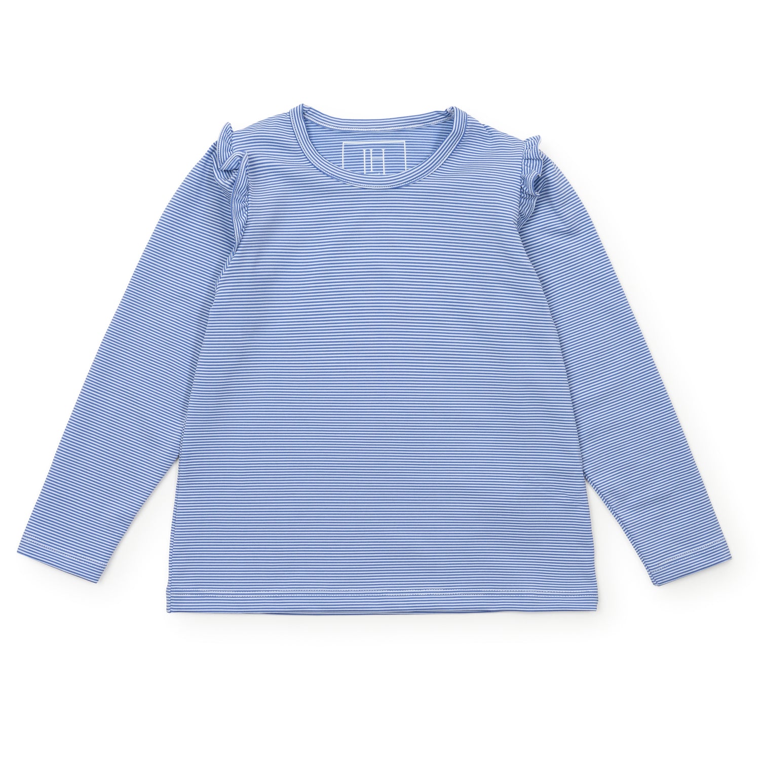 Mia Girls' Longsleeve Performance Top by LH Sport Blue Stripes