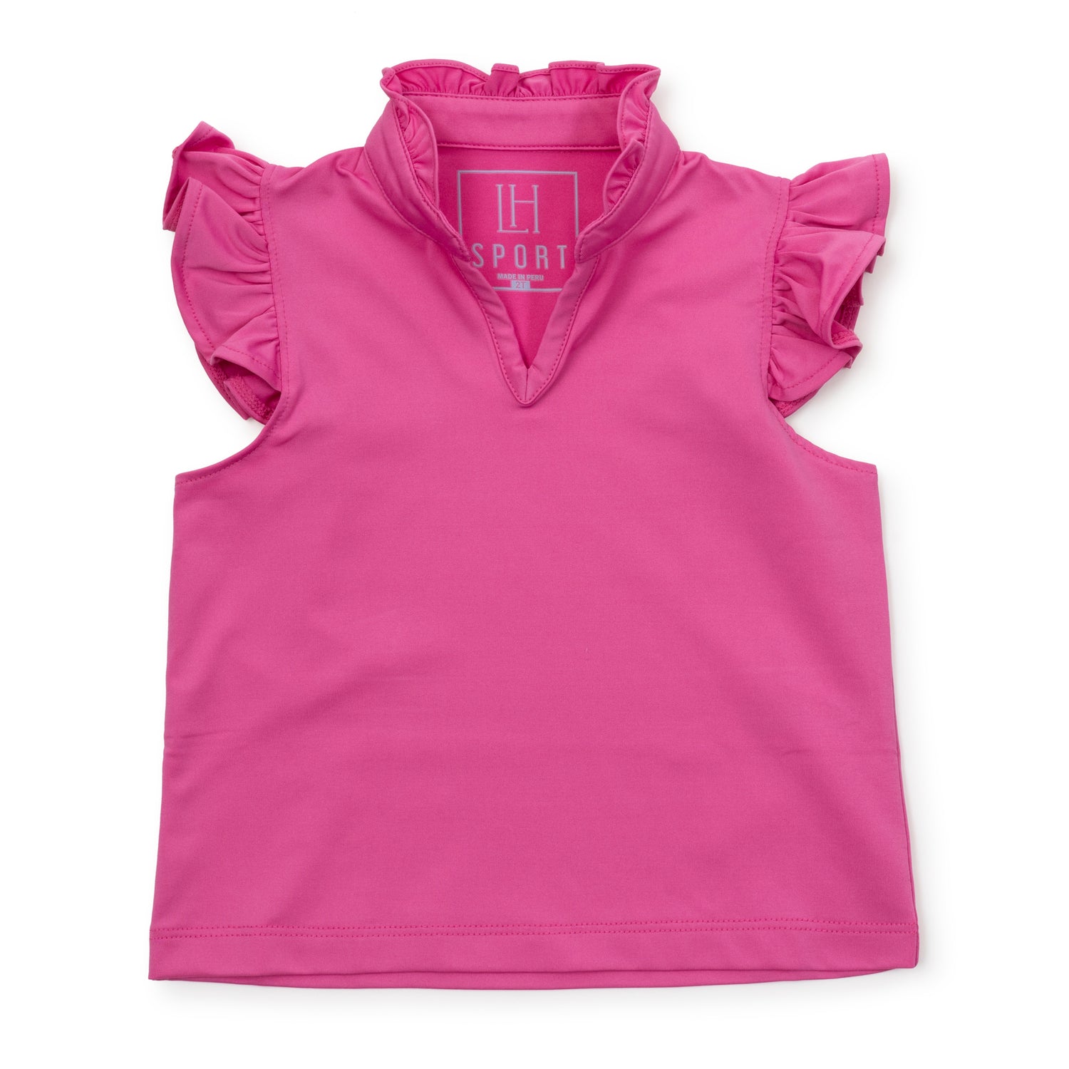 Ellie Girls' Sleeveless Performance Top by LH Sport Hot Pink