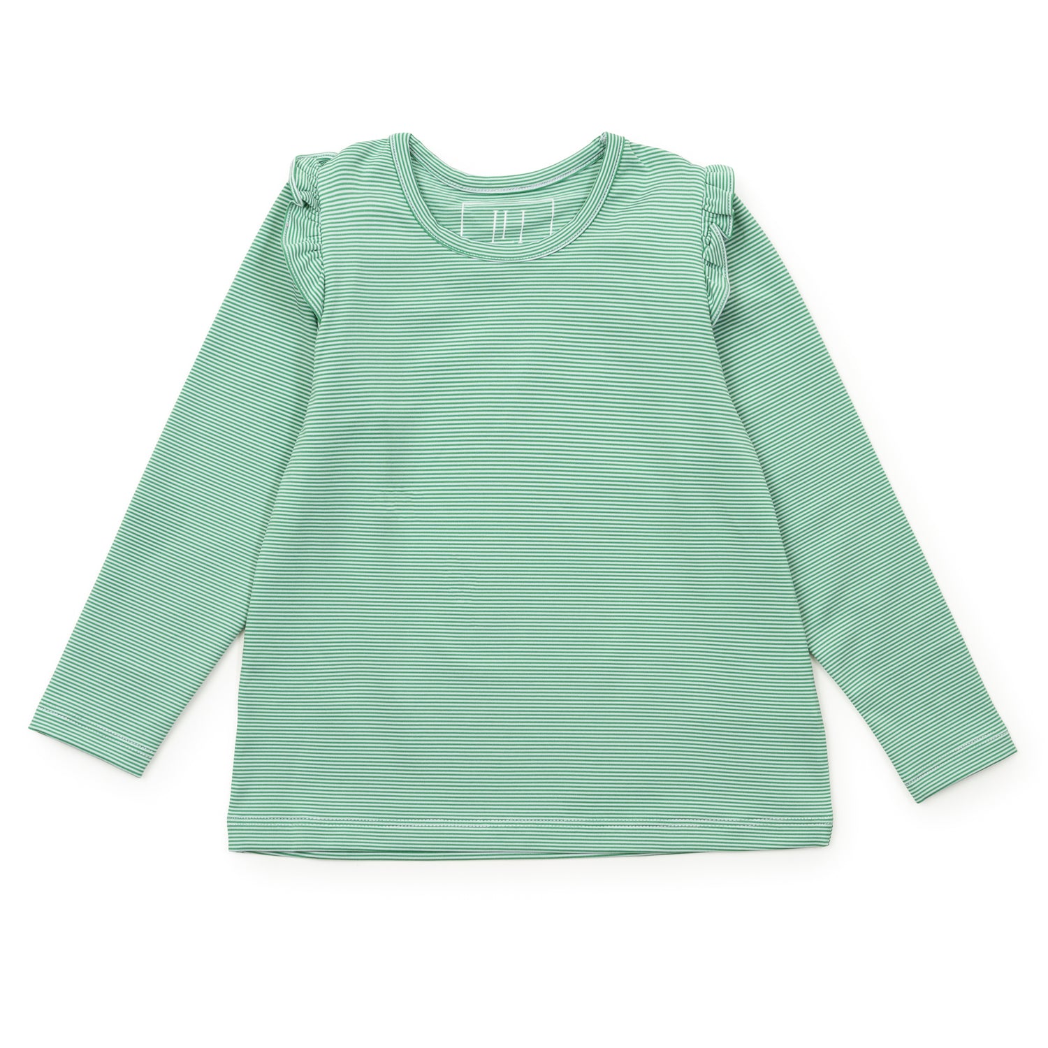 Mia Girls' Longsleeve Performance Top by LH Sport Green Stripes