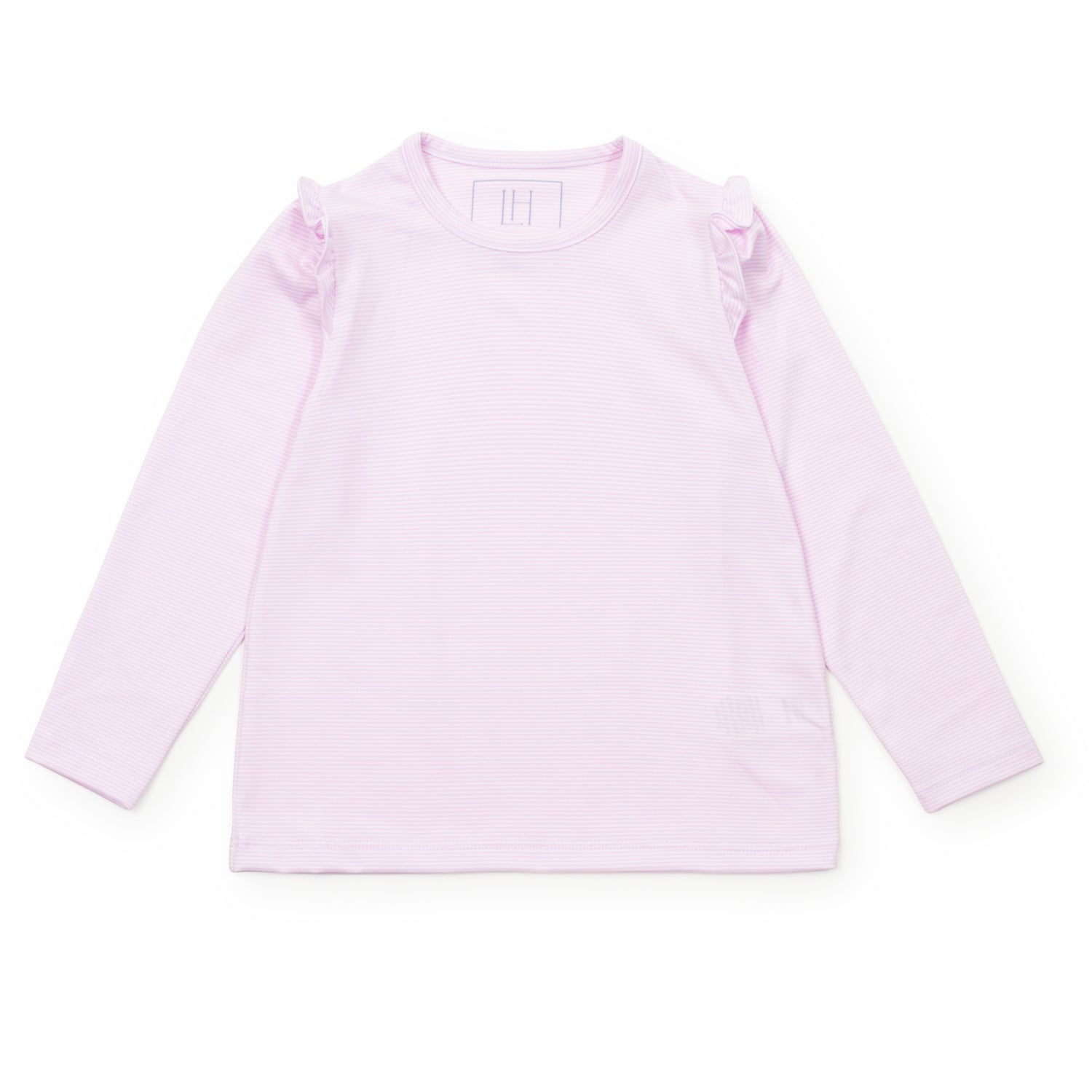 Mia Girls' Longsleeve Performance Top by LH Sport Pink Stripes