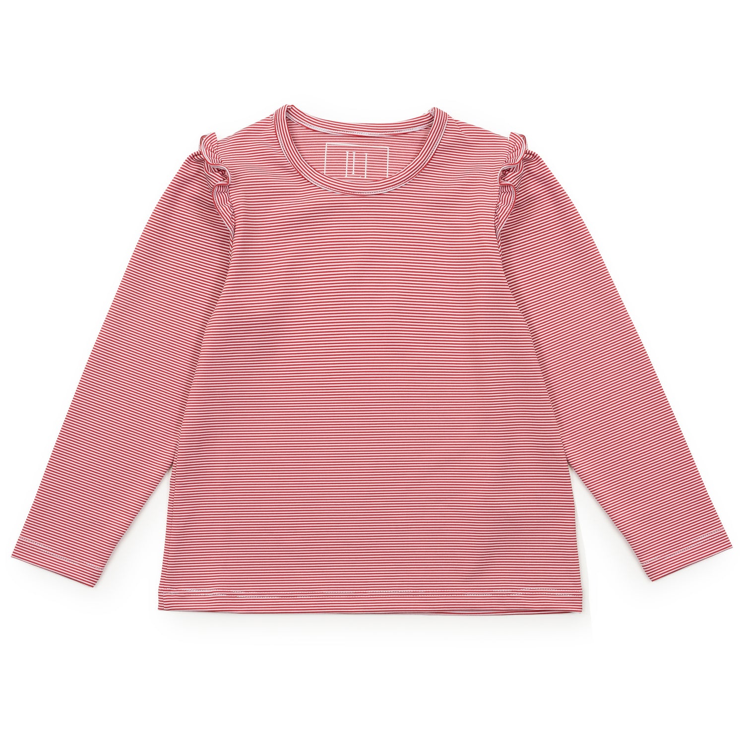 Mia Girls' Longsleeve Performance Top by LH Sport Red Stripes