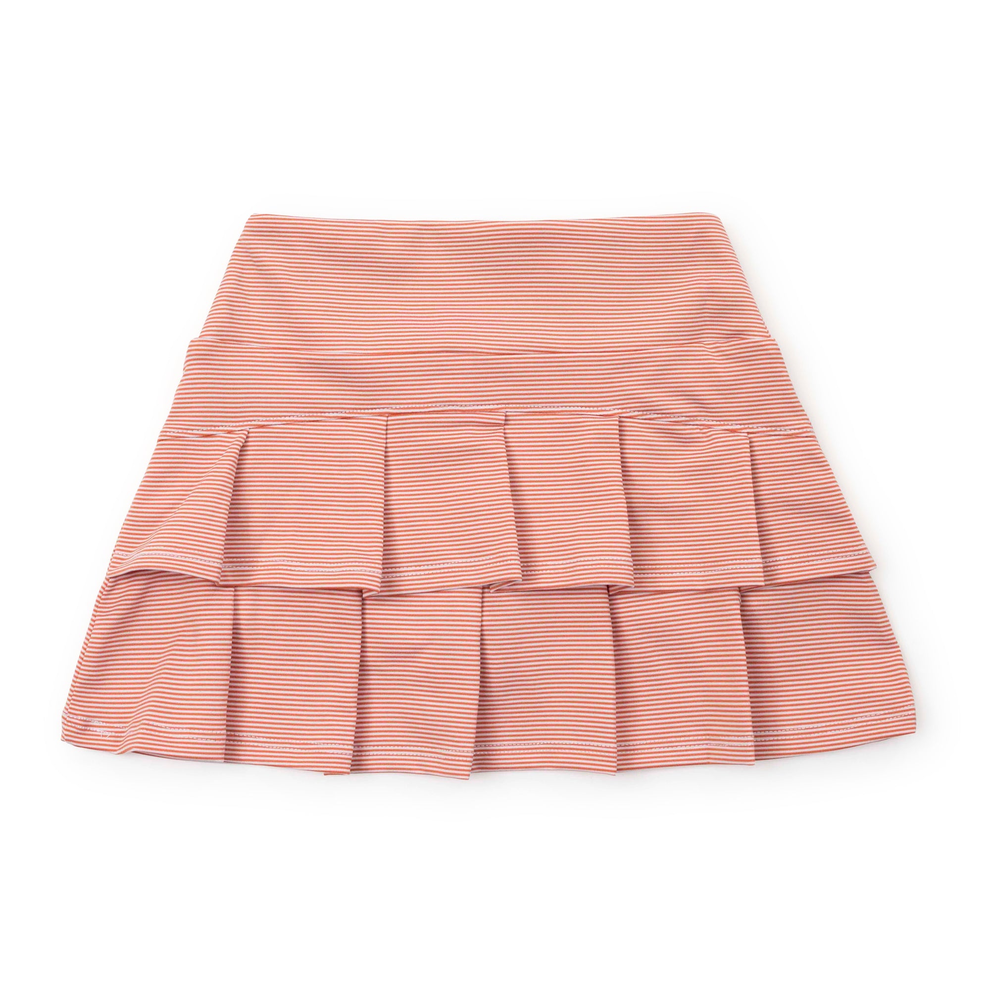 Margot Girls' Performance Skirt by LH Sport - Orange Stripes