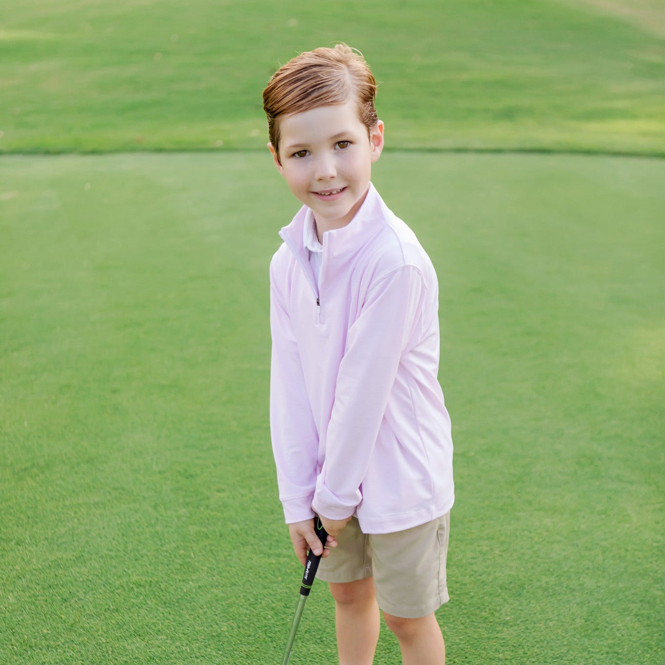 Buy Sam Performance Pullover by LH Sport Pink Stripes kids clothing online