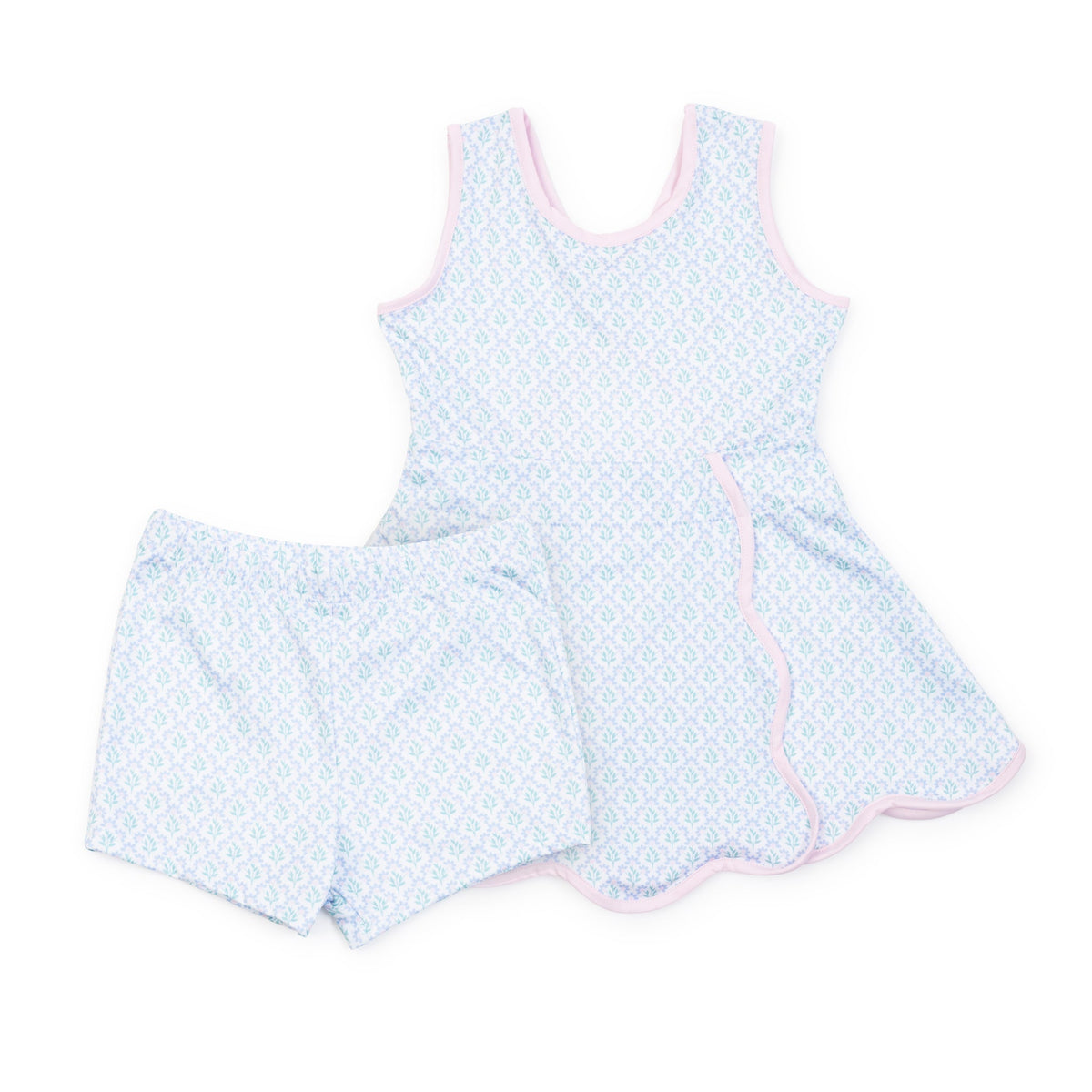 Everyday Taylor Girls' Performance Dress by LH Sport - Trellis Bloom Blue Kidswear