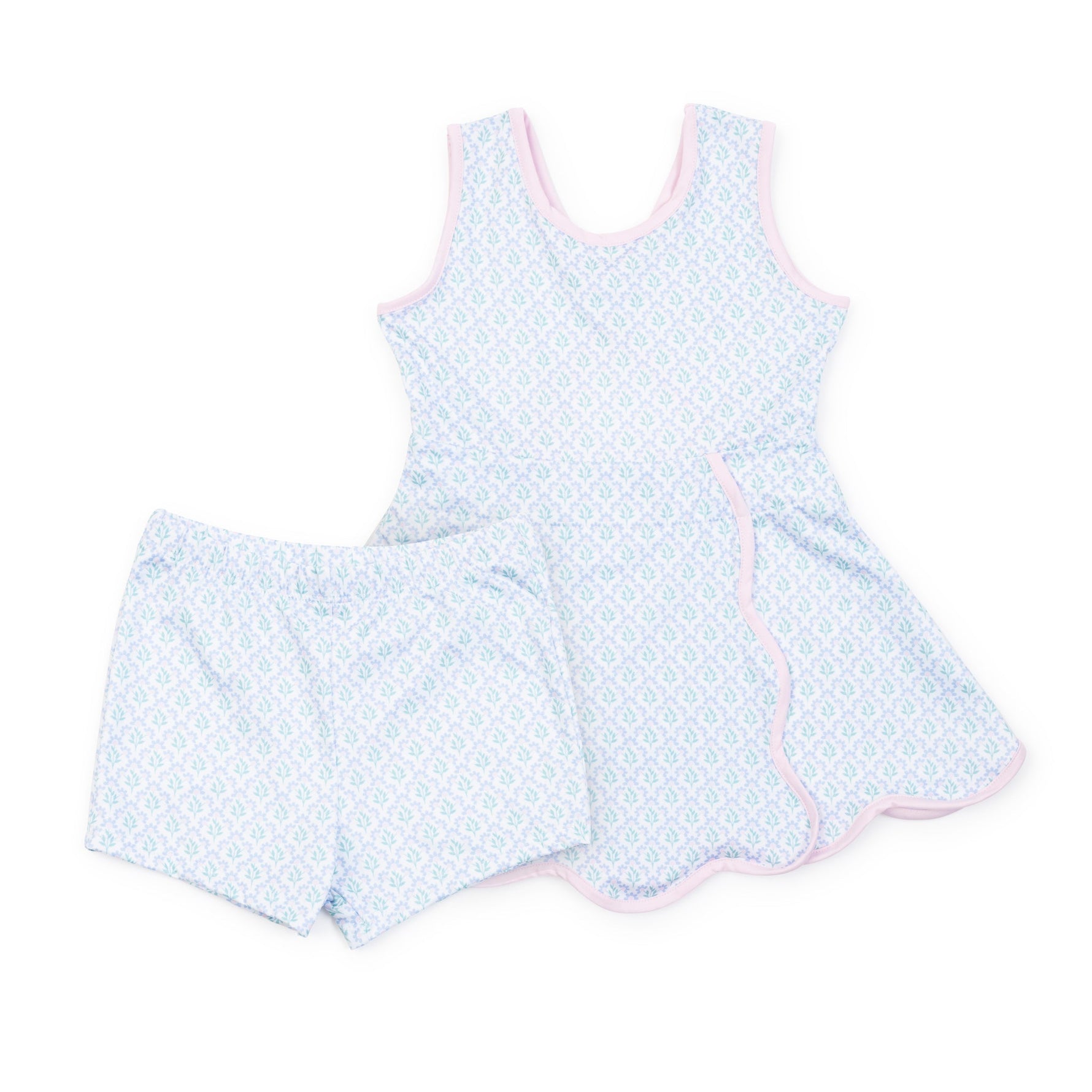 Everyday Taylor Girls' Performance Dress by LH Sport - Trellis Bloom Blue Kidswear