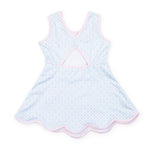 Taylor Girls' Performance Dress by LH Sport - Trellis Bloom Blue stylish kids outfit collection