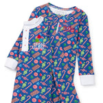 Everyday Parker Boys' Zipper Pajama - Christmas Candy Blue Children’s Wear