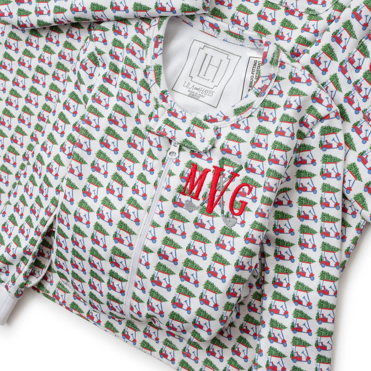 Parker Zipper Pajama - Christmas at the Club soft cotton kids fashion wear