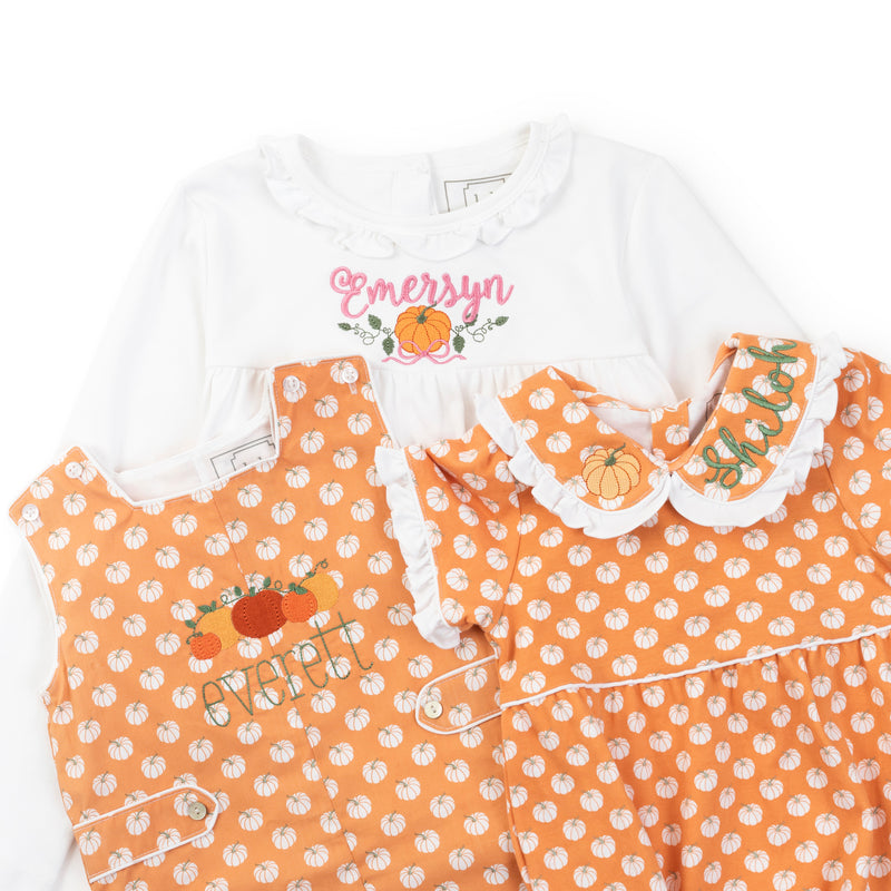 SALE Ava Girls' Pima Cotton Pajama Pant Set - Fall Pumpkins