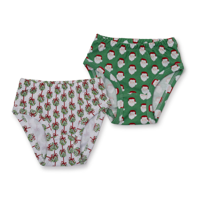 SALE Lauren Girls' Pima Cotton Underwear Set - Hey Santa/Merry