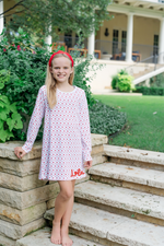Berkeley Girls' Shirt Dress Heart to Heart Pink soft cotton kids fashion wear