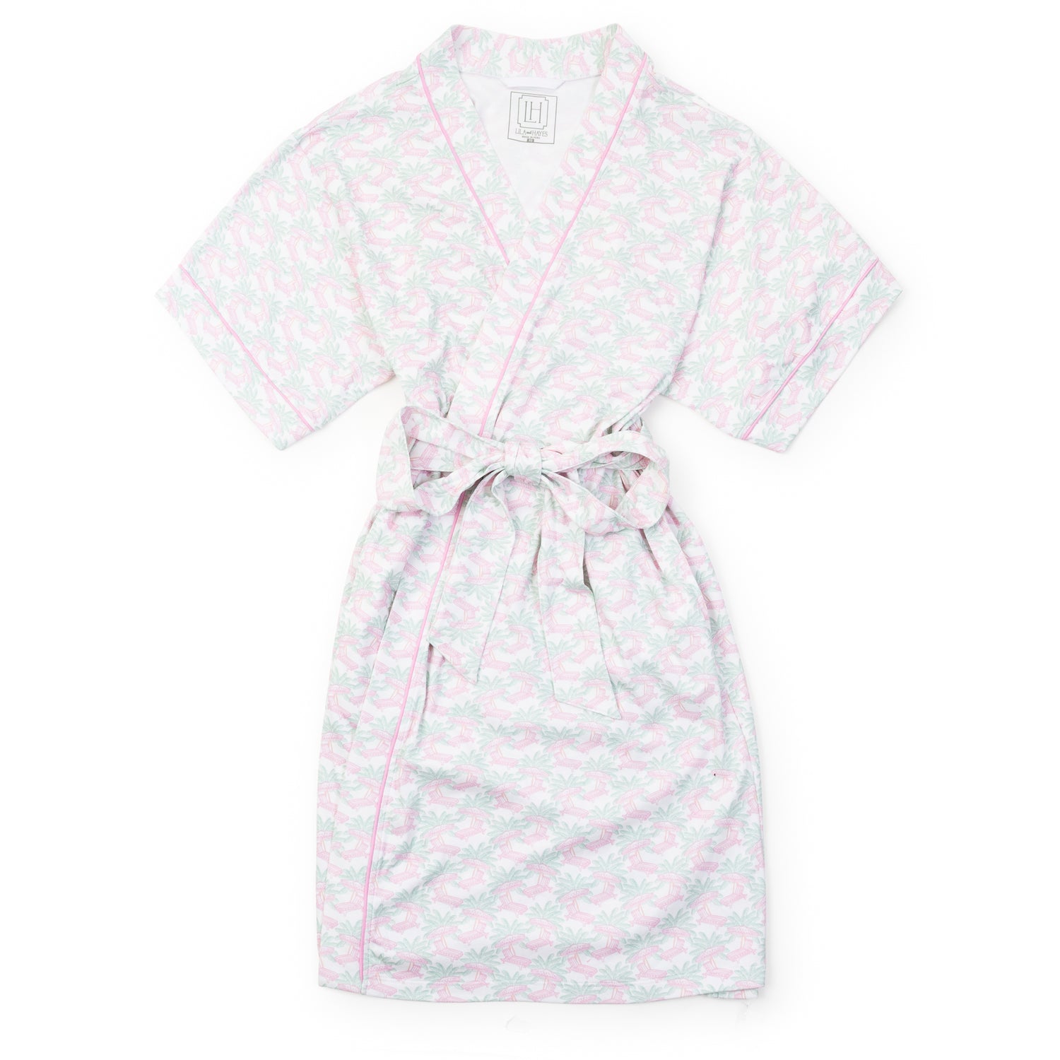 Mamie Women's Short Sleeve Spa Wrap Poolside Palms