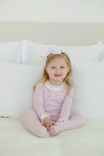 Lucy Girls' Romper - Scalloped in Pink outfit perfect for everyday wear