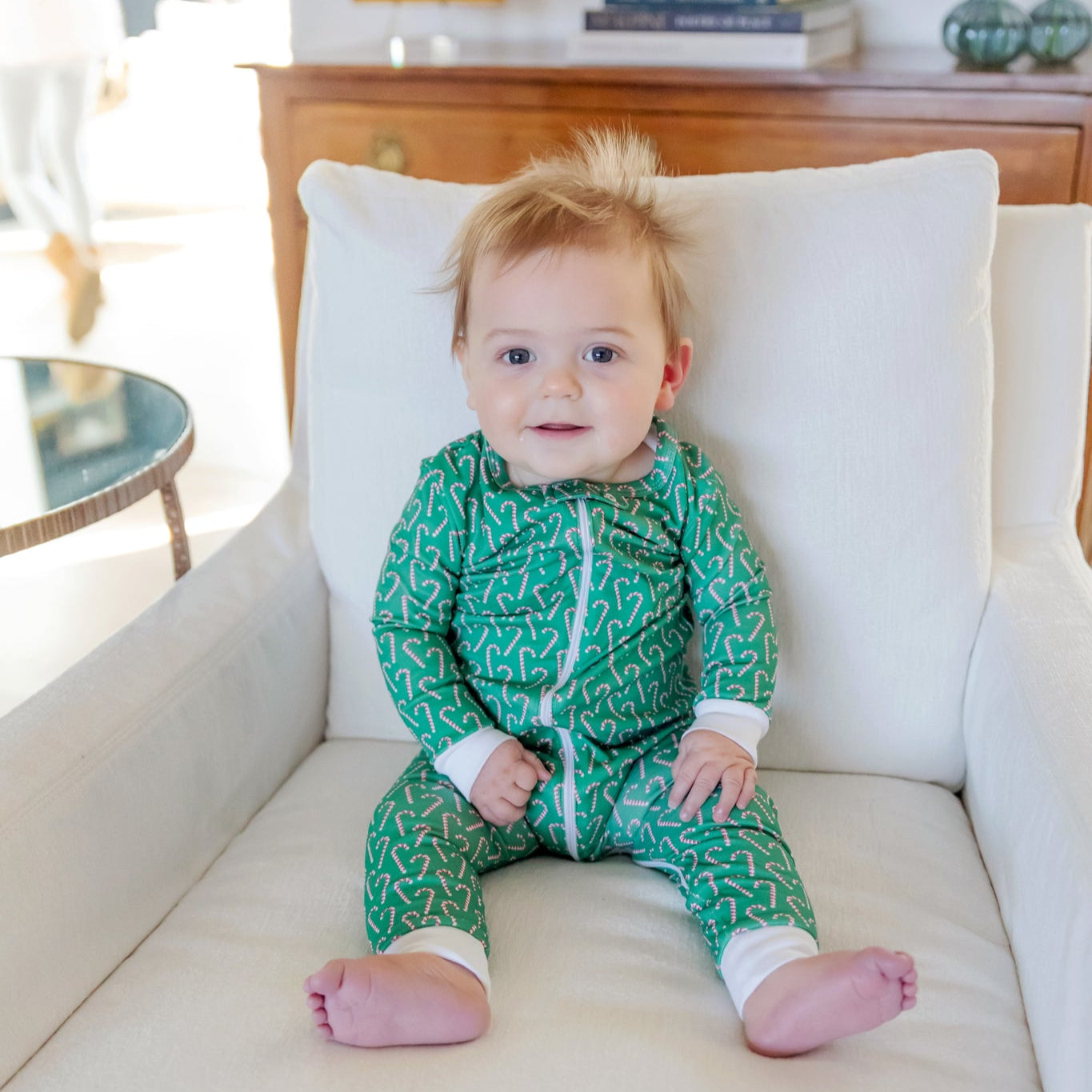 Buy Parker Zipper Pajama - Candy Cane Lane kids clothing online