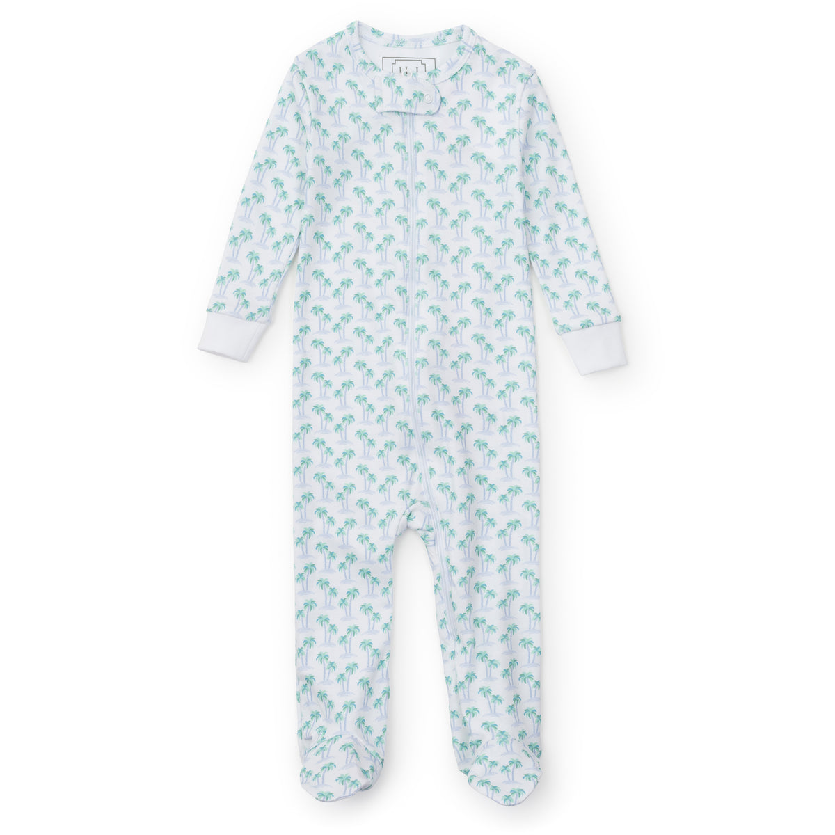 Everyday Parker Boys' Zipper Pajama - Palm Tree Isle Blue Kidswear