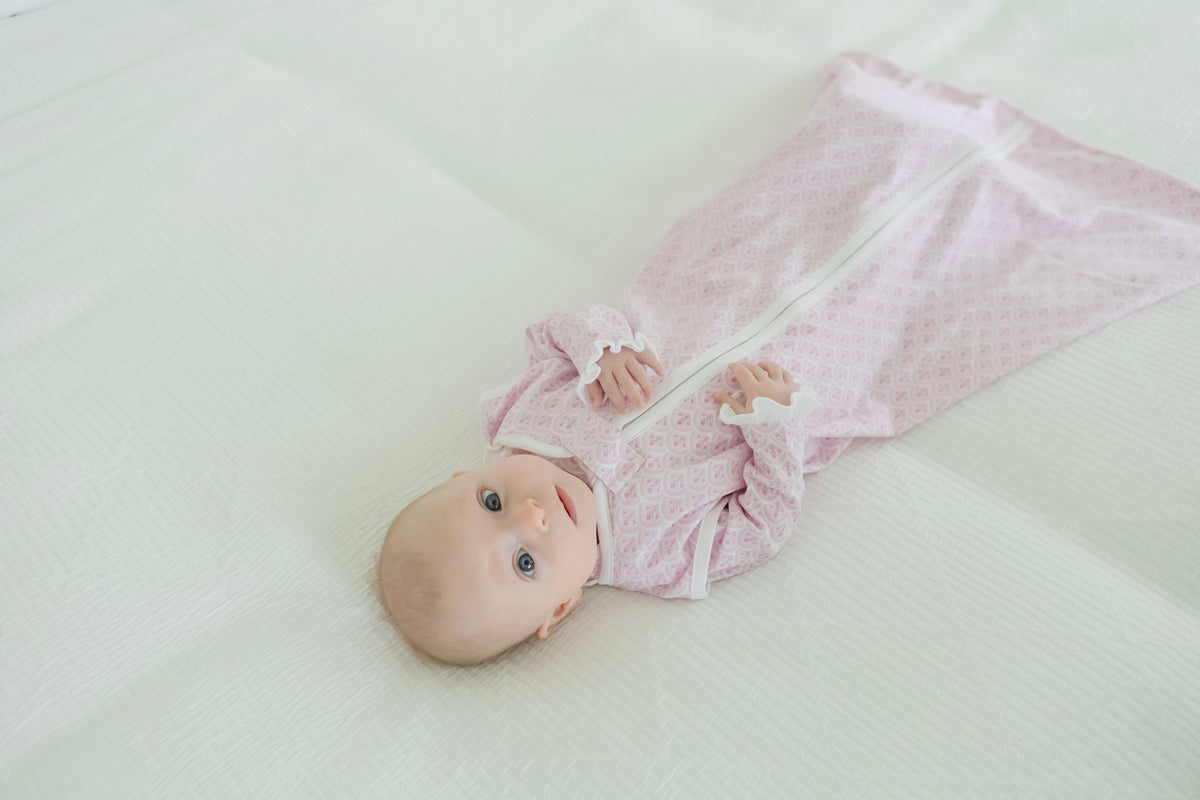Wearable Girls' Blanket - Scalloped in Pink outfit perfect for everyday wear