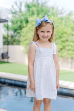 Betsy Girls' Woven Dress - Pacific Palms Blue soft cotton kids fashion wear