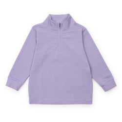 Sam Quarter Zip Pullover by LH Sport - Purple and White Stripes