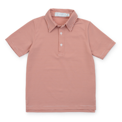 Will Boys' Golf Polo Shirt by LH Sport - Orange Stripes