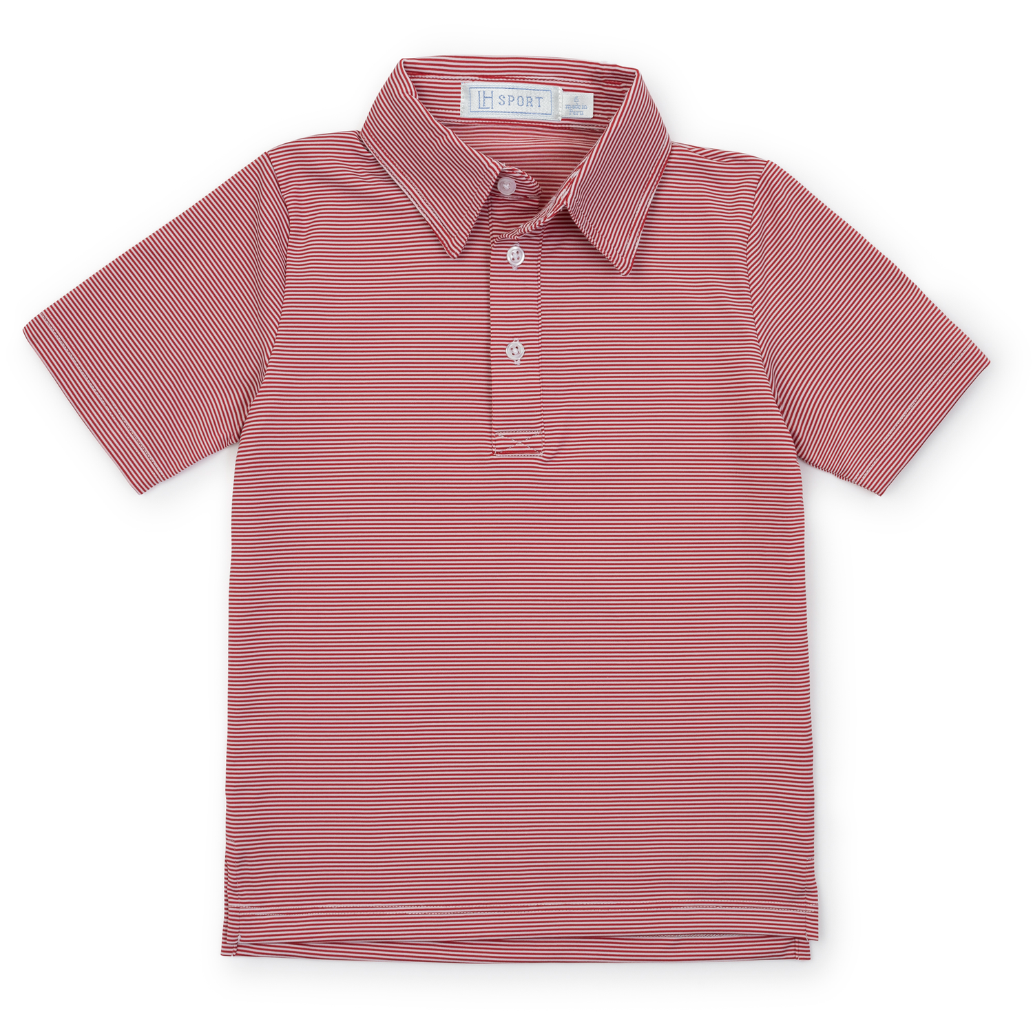 Will Boys' Performance Polo by LH Sport Red Stripes