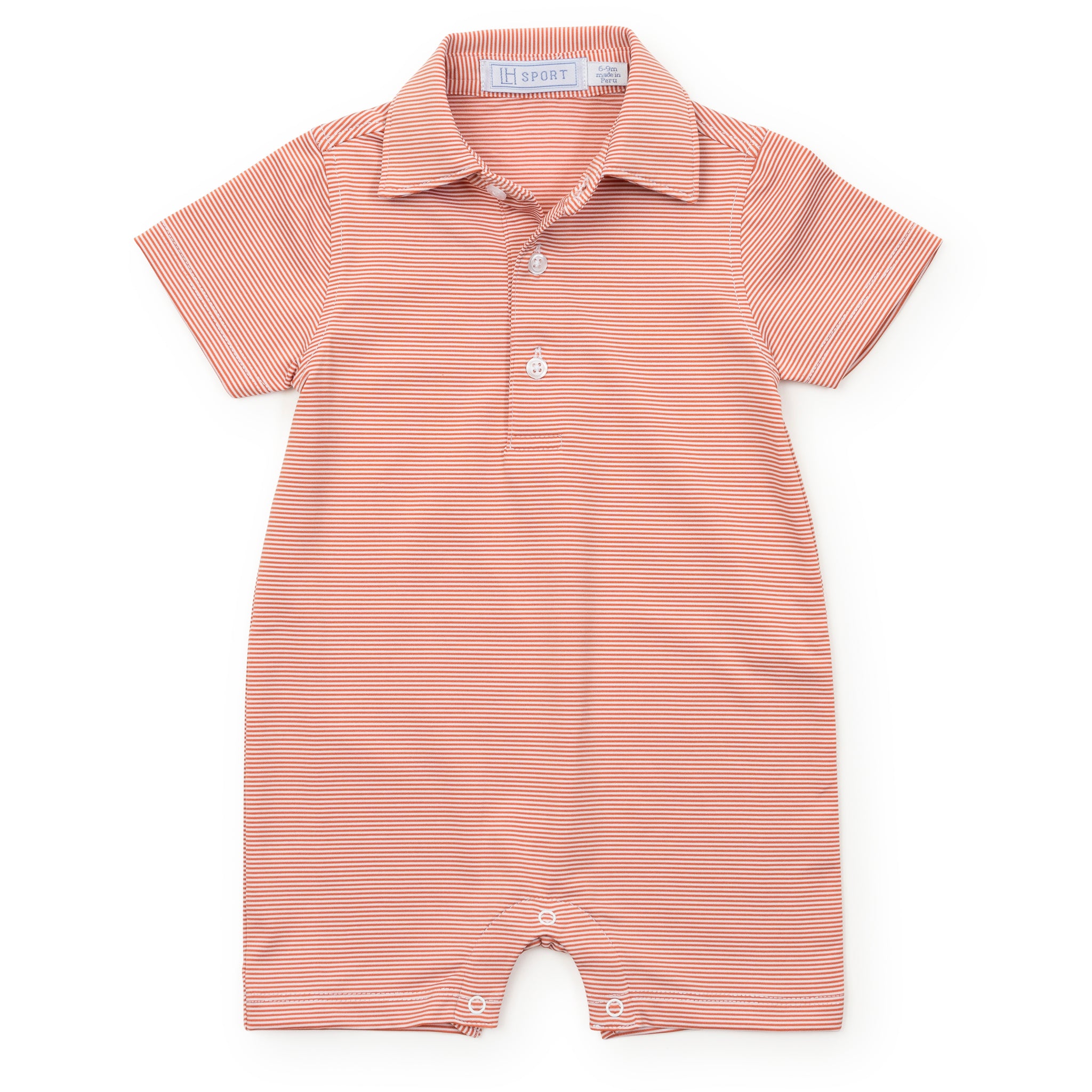 Austin Boys' Performance Shortall by LH Sport - Orange Stripes