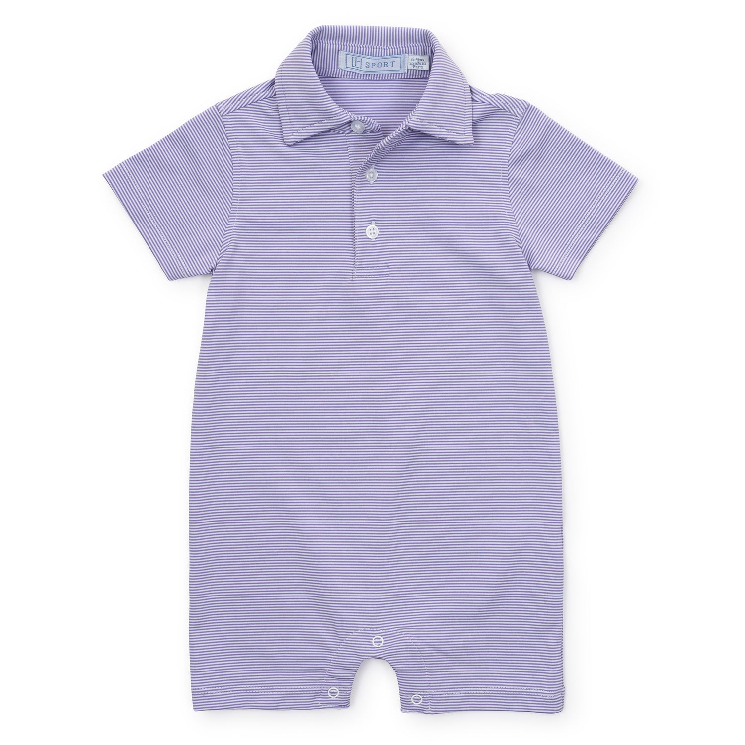 Austin Boys' Performance Shortall by LH Sport - Purple Stripes
