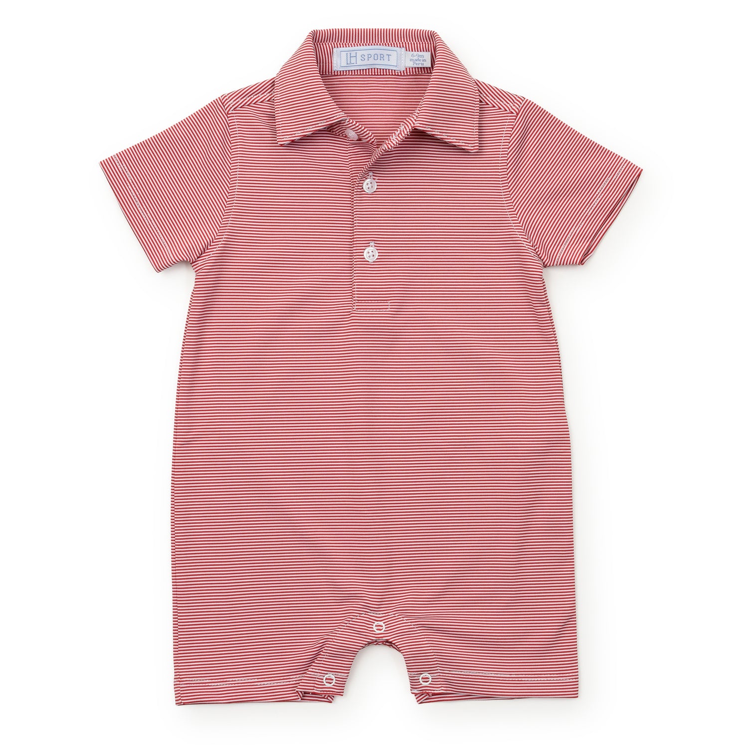 Austin Boys' Performance Shortall by LH Sport - Red Stripes