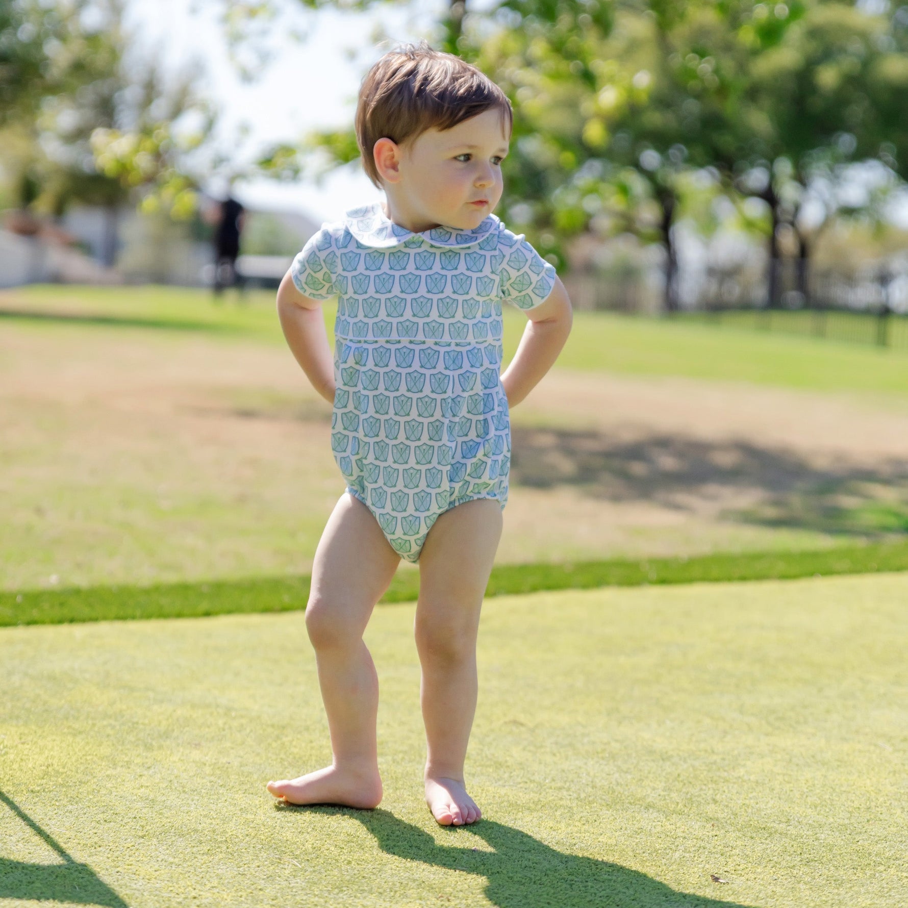 Buy Palmer Boys' Bubble Golf Crest Blue kids clothing online